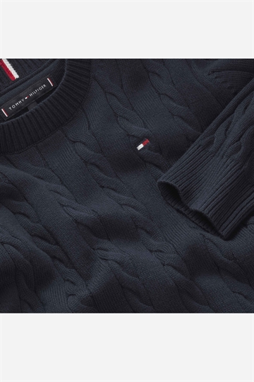 Tommy Hilfiger - Crew Neck Cable Sweater - Dark Night Navy